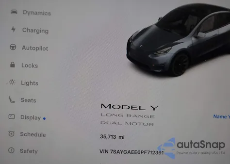 2023 Tesla Model Y Awd/Long Range Dual Motor All-Wheel Drive из США, поврежденный, VIN 7SAYGAEE6PF712391